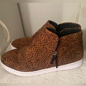 Clarks Leopard Print Ankle Boots